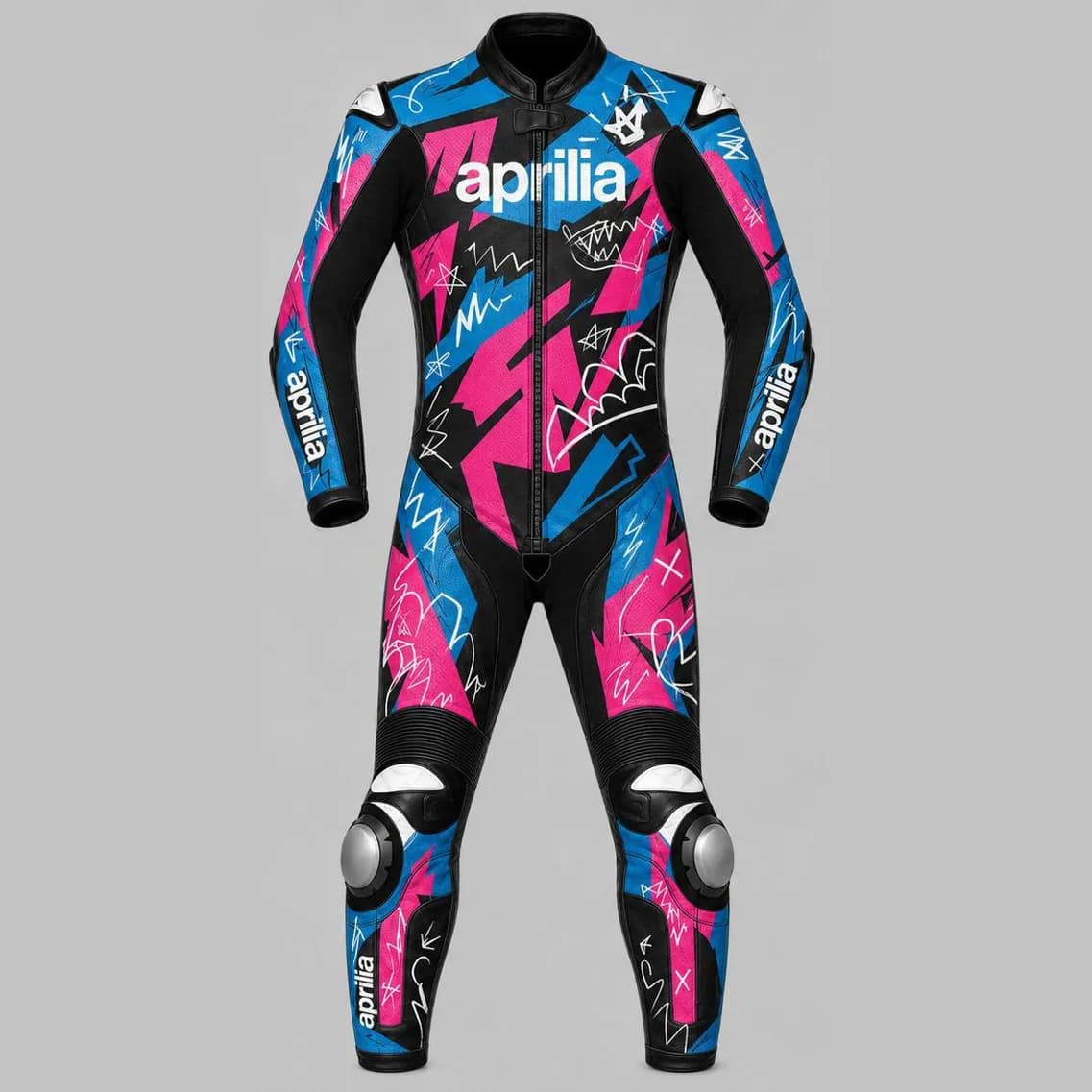 Custom Motorcycle Leather Suit front view